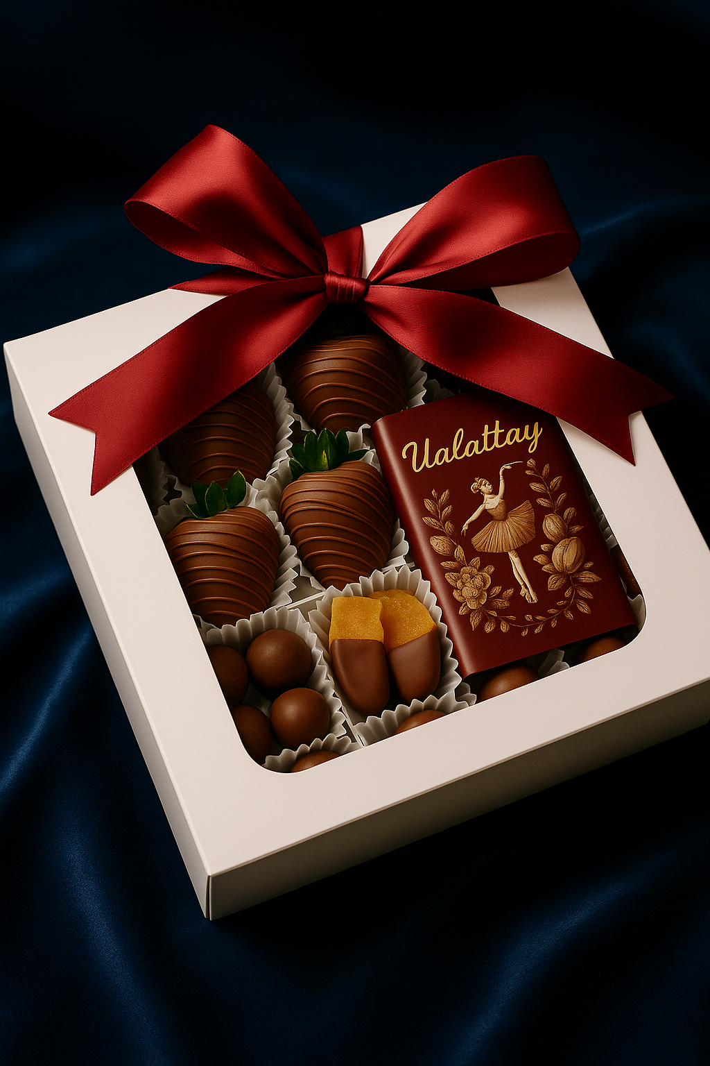Premium Chocolate Gift Box — Organic Strawberries, Mango & Signature Bar